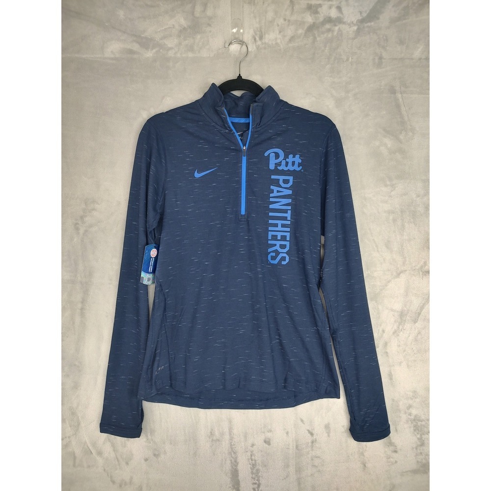 Nike Dri-FIT Pitt Panthers Pullover Top Women's Medium Half Zip Shirt